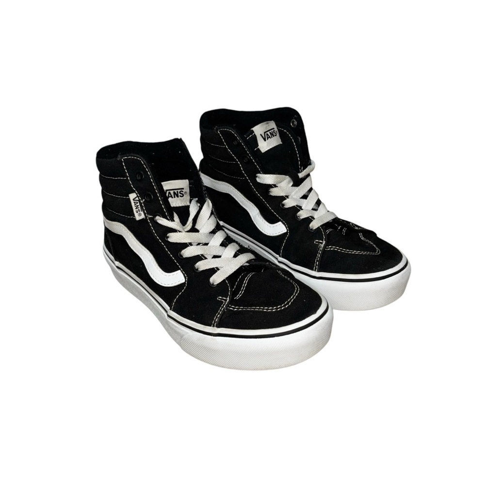 VANS Off the Wall Big Kids Size 4 Filmore Sk8-Hi Skateboarding Sneakers Black